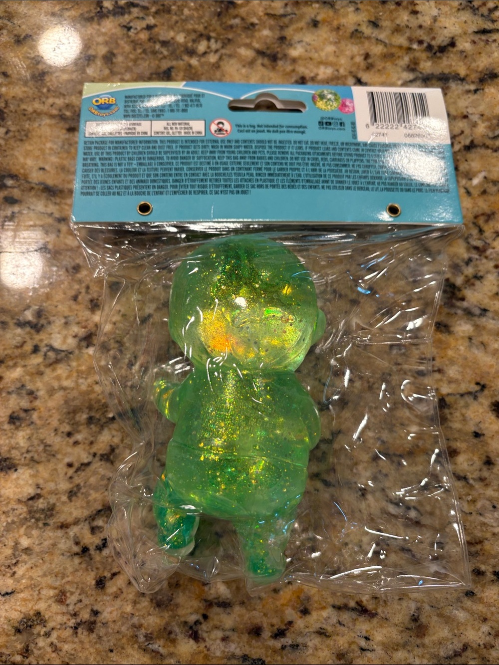 Green Glitter Onesie Squishy Toy by - Picture 3 of 3